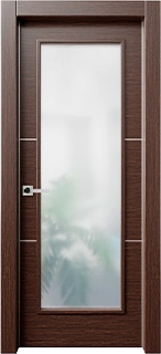 Door design: Alluminio Elivia Horizontal Wood Grain La Luce 2HS from Alluminio Collection collection - Modern Luxury style