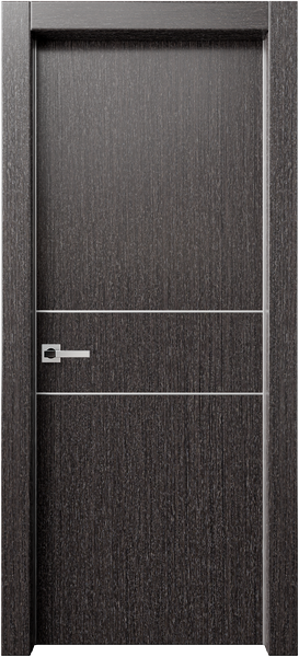 Swing Door Alluminio Elivia Vertical Wood Grain 2HS - Black Apricot ...