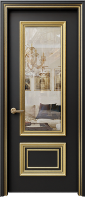 Palladio Due Clear Glass - Black Gold Patina