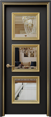 Palladio Prima Mirror - Black Gold Patina