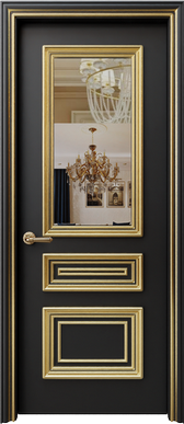 Palladio Tre Mirror - Black Gold Patina