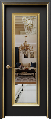Palladio Uno Mirror - Black Gold Patina