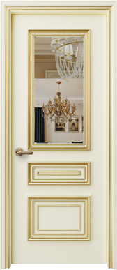 Palladio Tre Mirror - Ivory Gold Patina