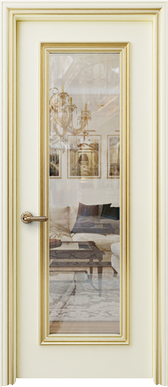 Palladio Uno Clear Glass - Ivory Gold Patina