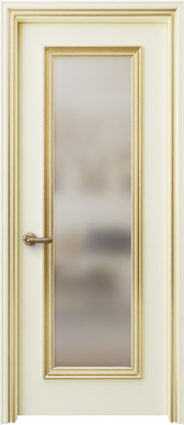 Palladio Uno Frosted Glass - Ivory Gold Patina