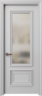 Interior Door Palladio Due Frosted Glass in Primed finish - Almes Doors