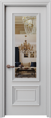 Interior Door Palladio Due Mirror in Primed finish - Almes Doors
