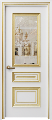 Palladio Tre Clear Glass - White Gold Patina