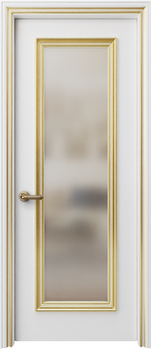 Palladio Uno Frosted Glass - White Gold Patina