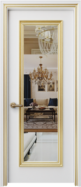 Palladio Uno Mirror - White Gold Patina