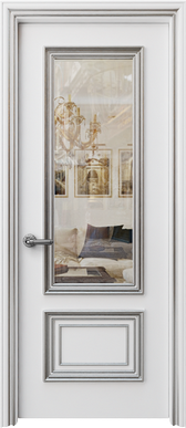 Palladio Due Clear Glass - White Silver Patina