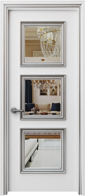 Palladio Prima Mirror - White Silver Patina