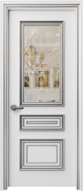 Palladio Tre Clear Glass - White Silver Patina