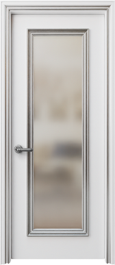 Palladio Uno Frosted Glass - White Silver Patina