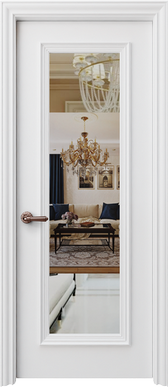 Interior Door Palladio Uno Mirror in White finish - Almes Doors
