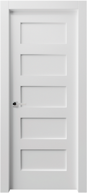 Shaker Style Craftsman 5 Eq Panel - White